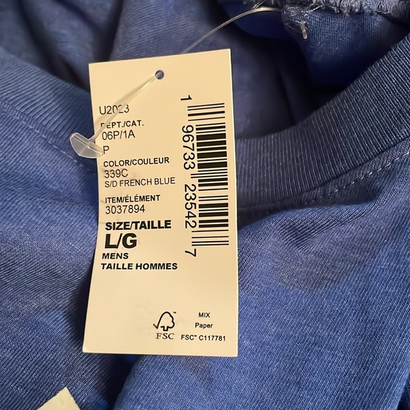 PJ Place, large graphic sleep tee. Blue, rib knit crew neck. Tag-lees label - Picture 17 of 17